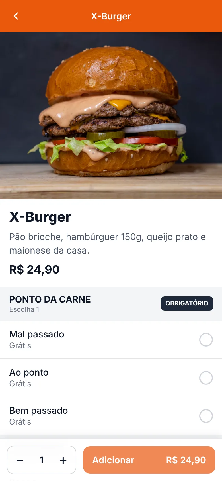 Produto com adicionais